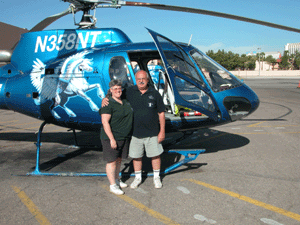 Us with a helicopter in Nevada
