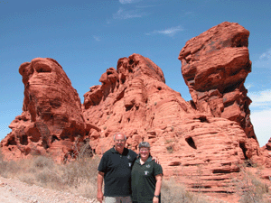 Us at the Valley of Fire in Nevada