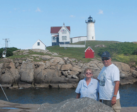 Thomasine and Len Ferm at Cape Neddick