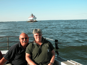 Us at Thomas Point Shoal in Maryland