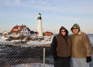 Us at Portland Head Lighthouse in Maine
