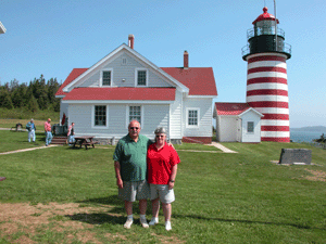Us at West Quoddy Head in Maine