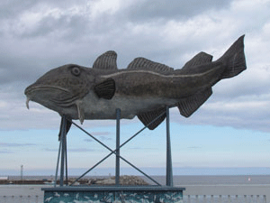 Fish statue in Quebec