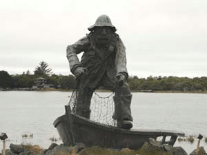 Fisherman Statue in Eureka, CA